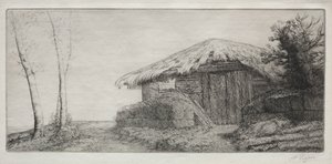 Aprisco na colina de Alphonse Legros