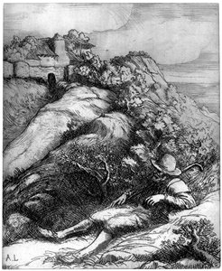 Pastor descansando, c1860-1910 1924 de Alphonse Legros