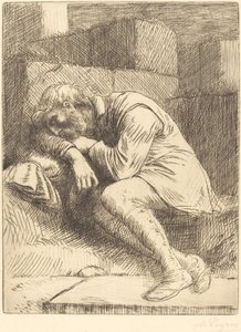 Mendigo Adormecido a Dormir Mendigo a Dormir. de Alphonse Legros