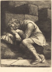 Mendigo adormecido Mendigo adormecido. de Alphonse Legros