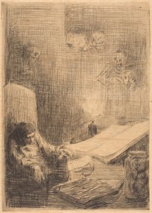 Erudito adormecido de Alphonse Legros