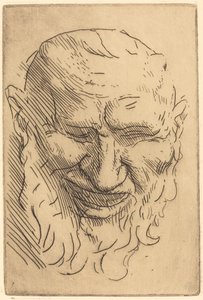 Máscara de sátiro pequena Máscara de sátiro pequena. de Alphonse Legros