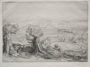 Lembrança de um vale na Borgonha de Alphonse Legros
