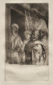 São Pedro e São Paulo no portão de Bonhomme Misère de Alphonse Legros