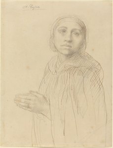 Estudo da Mulher Orando. de Alphonse Legros
