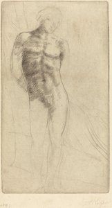 Estudo de uma figura nua (Etude de figure nue) de Alphonse Legros