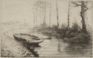 O canal, manhã. de Alphonse Legros