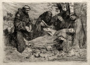 A morte de São Francisco. de Alphonse Legros