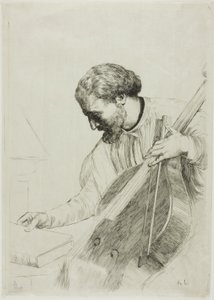 O contrabaixista de Alphonse Legros