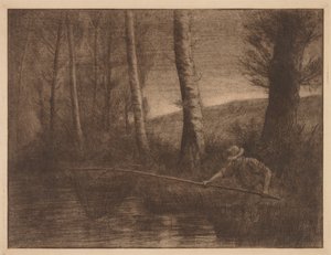 O peixe na rede de aro de Alphonse Legros