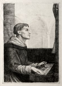 O monge no órgão. de Alphonse Legros