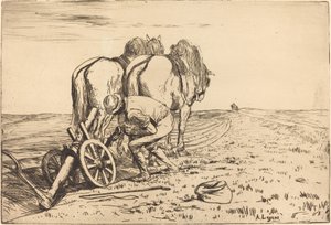 O Arado (La Charrue) de Alphonse Legros