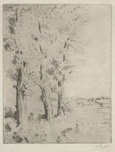 O Leitor: A Palestra sob as Árvores, c. 1882 de Alphonse Legros