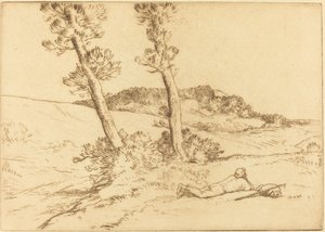 Viajante reclinado na grama O viajante reclinado na grama. de Alphonse Legros