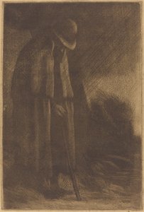Viajante se abrigando de Alphonse Legros