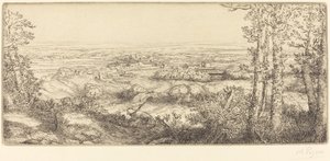 Vale na Borgonha Um vale na Borgonha. de Alphonse Legros