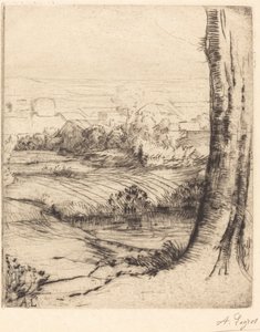 Vista de juncos (moeda de resina) de Alphonse Legros