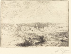 Aldeia de Wimille, perto de Boulogne (Village de Wimille, pres Boulogne) de Alphonse Legros