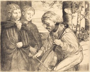 Violista O violeiro. de Alphonse Legros