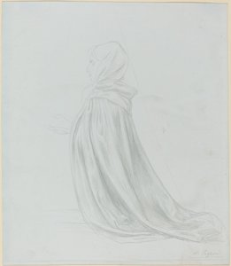 Mulher em um manto de Alphonse Legros