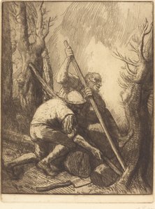Lenhadores, 3ª chapa (Les bucherons) de Alphonse Legros