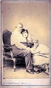 Alexandre Dumas e Miss Menken por Alphonse Liebert & C (foto)