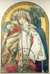 10º Aniversário da Independência da República da Checoslováquia de Alphonse Marie Mucha
