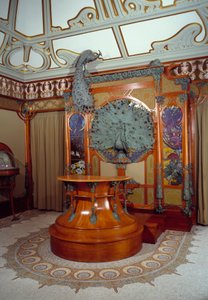 Art Nouveau: decoração interior da joalharia Georges Fouquet (1862-1957) em Paris de Alphonse Mucha