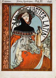 No Quartier Latin, 1898 de Alphonse Mucha
