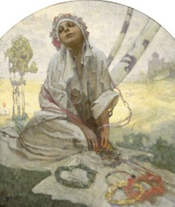 Sonhador do sol boêmio de Alphonse Mucha