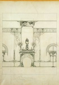 Design para a boutique do joalheiro Fouquet ... de Alphonse Marie Mucha