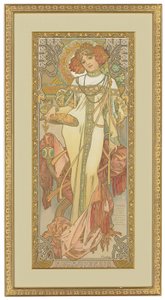 Quatro Estações: Outono, 1900 de Alphonse Mucha