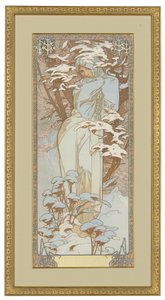 Quatro estações: inverno, 1900 de Alphonse Mucha