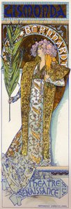 Gismonda com Sarah Bernhardt em Paris de Alphonse Marie Mucha