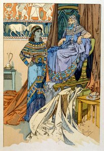 Ilustração de Alphonse Mucha de "Rama" um poema em três actos de Paul Verola. ca.1898. Mucha (1860 1939). foi pintor de "Art Nouveau checo".