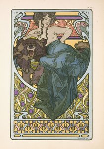 Placa 47 do livro "Documents Decoratifs", publicado em 1902, 1902 de Alphonse Mucha