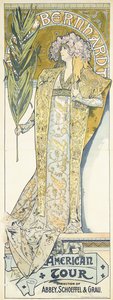 Sarah Bernhardt, turnê americana, 1895 de Alphonse Mucha