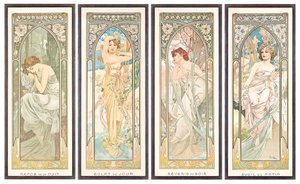 Os horários do dia; As horas do dia de Alphonse Mucha