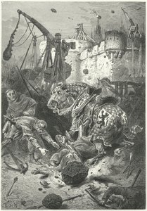 A morte de Simon de Montfort no Cerco de Toulouse