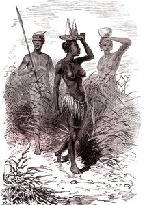 Originários da tribo Nuer, vale do Nilo superior de Alphonse Marie de Neuville
