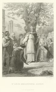 St Louis administrando justiça de Alphonse Marie de Neuville