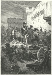Francis Duque de Guise, supervisionando a construção das defesas de Metz, 1552 de Alphonse Marie de after Neuville