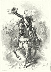 Henrique IV da França na Batalha de Ivry, 1590 de Alphonse Marie de after Neuville
