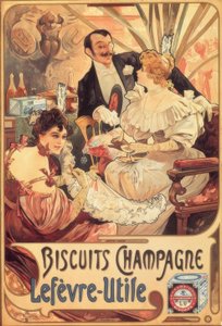 Biscoitos Champagne - Lefèvre-Utile de Alphonse Mucha