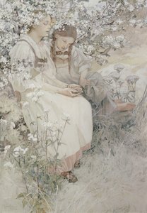 Bem-aventurados os puros de coração, porque verão a Deus em 1906. de Alphonse Mucha