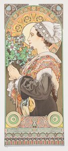 Chardon de Grève. Cardo das areias, 1902. de Alphonse Mucha