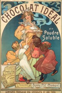 Chocolate Ideal em Pó Solúvel de Alphonse Mucha