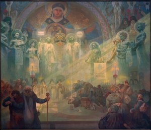 A montanha sagrada Athos de Alphonse Mucha