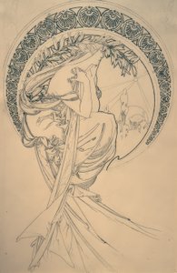 A Poesia (rascunho) de Alphonse Mucha