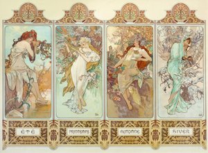 As quatro estações de Alphonse Mucha